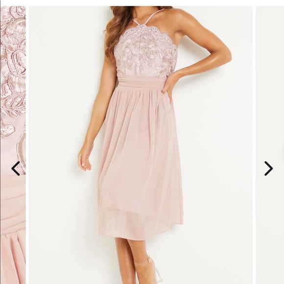 Quiz Chiffon halter top midi dress. Size 12. New with tags! - Picture 1 of 5